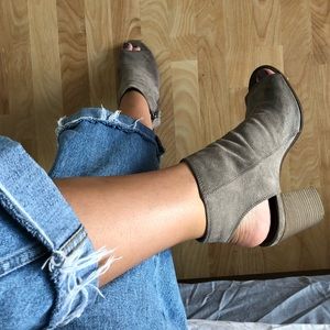 tan suede booties